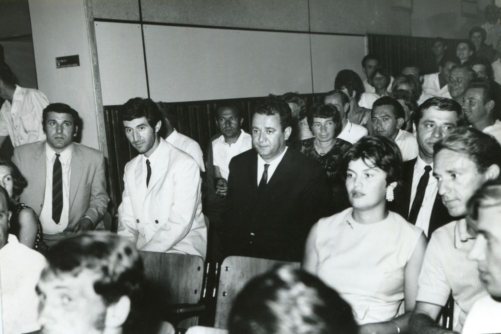 Premiere of Valtar brani Sarajevo with main actors in 1970s, from the personal archive of Mr Dzemal Raljevic (scanned in July 2017 in Bosnia and Hercegovina)