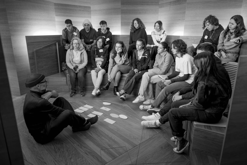 Young people listening to a lecture
