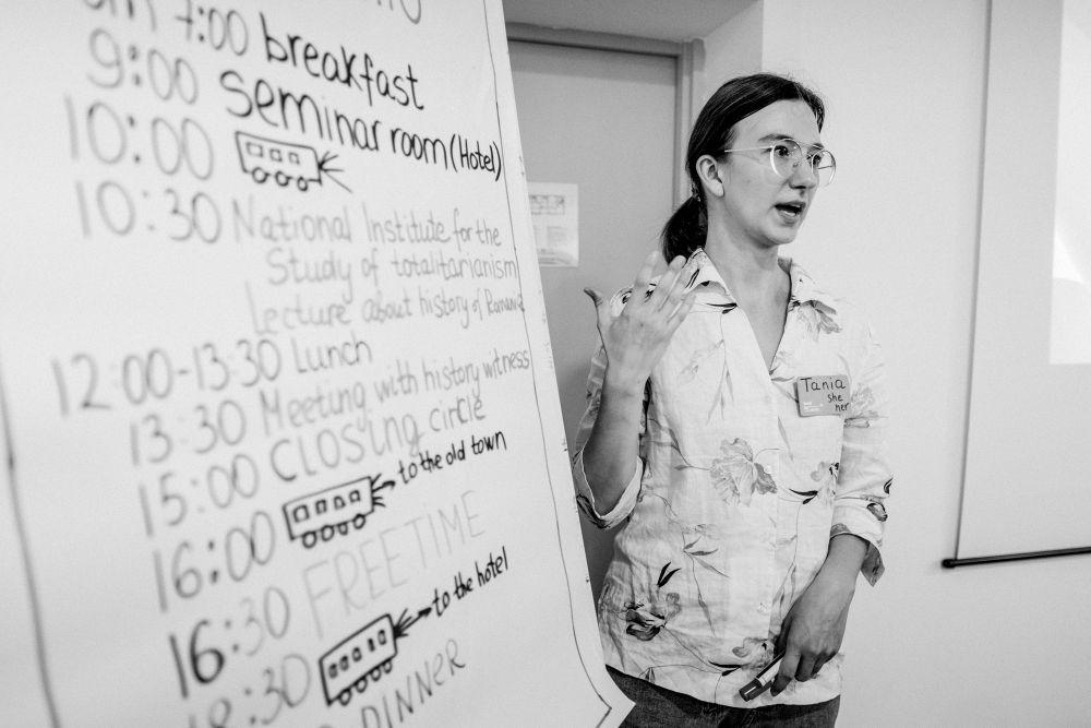 Tania Kriukovska, facilitator of group dynamics. | Photo by Jan Prosiński