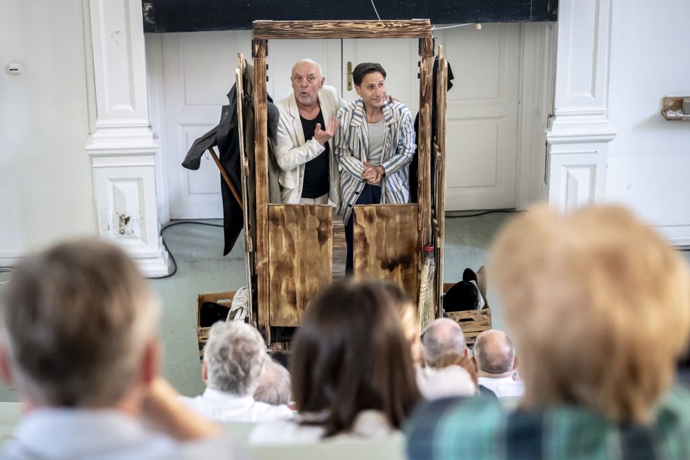 Theatre play performance Placid or a game with the Death at the WWII – 80 Years After: Challenges for Historical Education and Commemoration conference in Budapest, Hungary. 2-3 June 2025