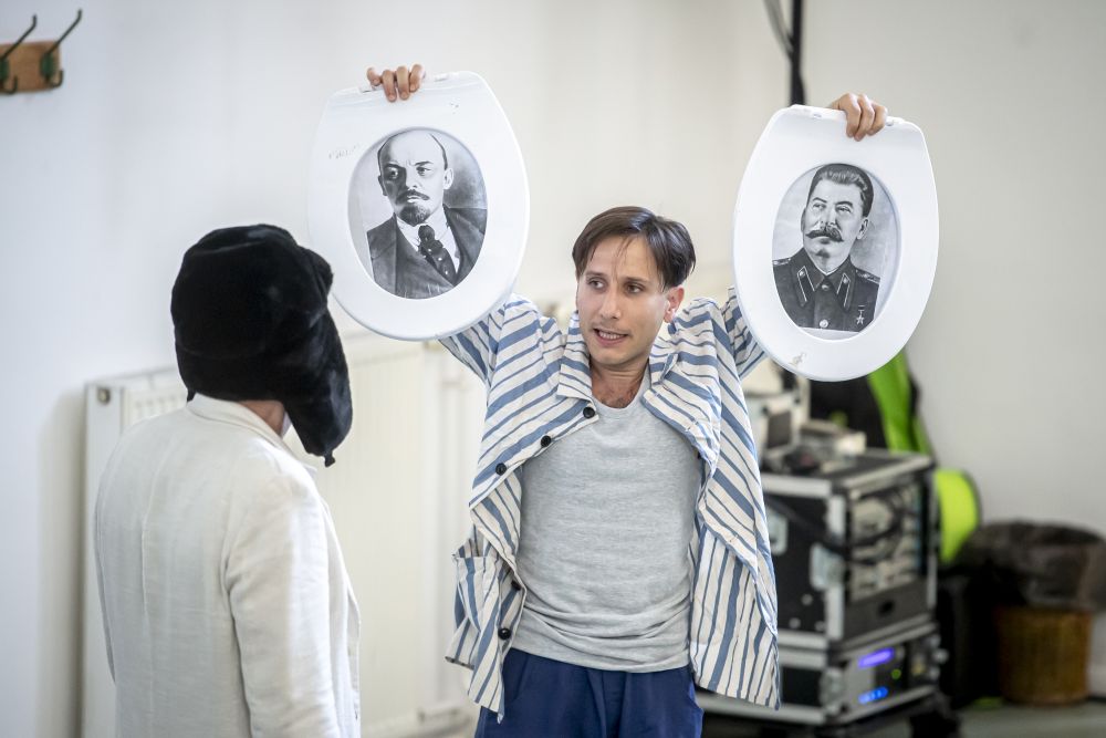 Theatre play performance Placid or a game with the Death at the WWII – 80 Years After: Challenges for Historical Education and Commemoration conference in Budapest, Hungary. 2-3 June 2025