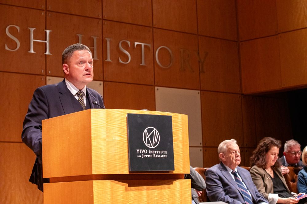 Panel discussion Holocaust Remembrance Today – A Living Responsibility following the opening of the exhibition, YIVO Institute for Jewish Research / Center for Jewish History, New York City. Photo by Ania Fedisz.