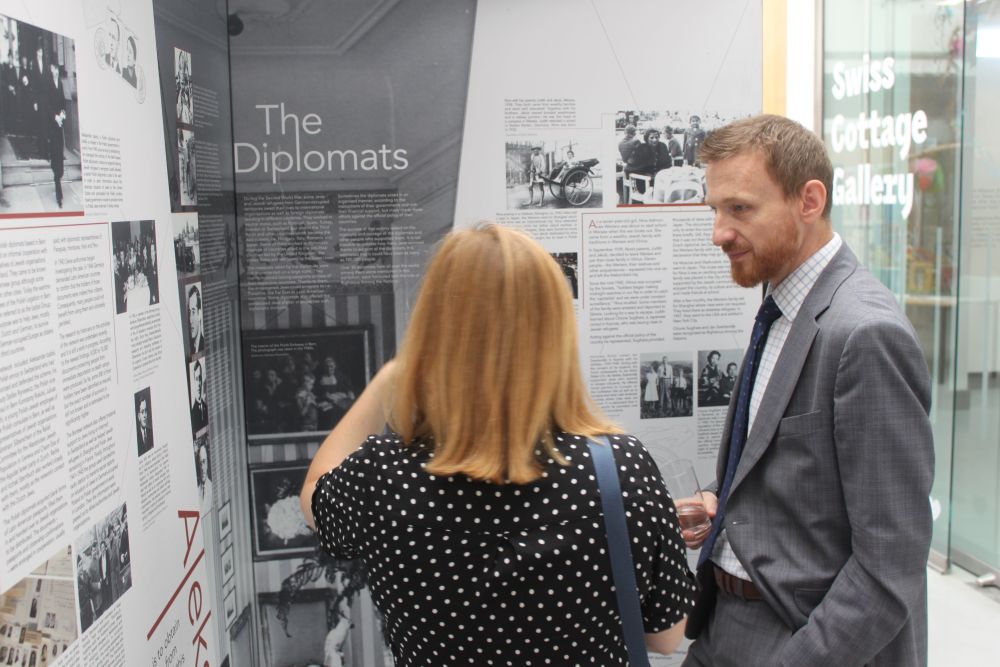 Opening of the exhibition “Between Life and Death” at Swiss Cottage Library in Camden. Photo by Krzysztof Dubicki