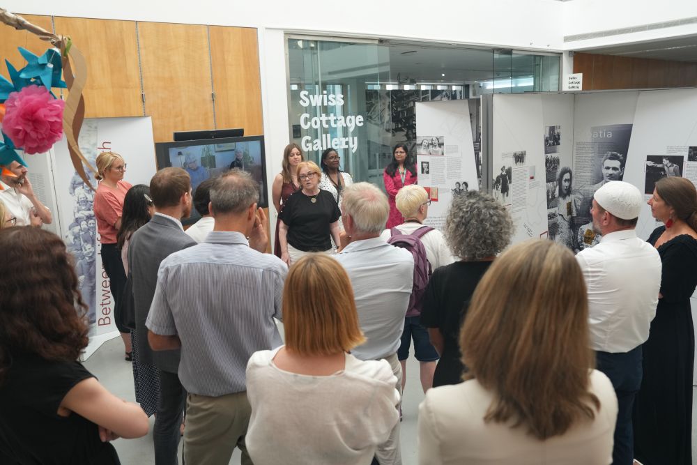 Opening of the exhibition “Between Life and Death” at Swiss Cottage Library in Camden. Photo by Crispian Blaize