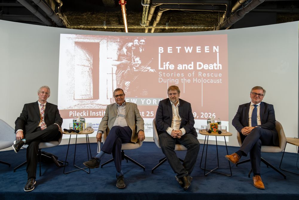 Panel discussion during the seminar Memory in Transition: A Transatlantic Perspective on Holocaust Education, Pilecki Institute, New York City. Photo by Ania Fedisz.
