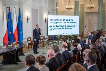 cover image of President of Poland opens „On the downfall of communism” conference