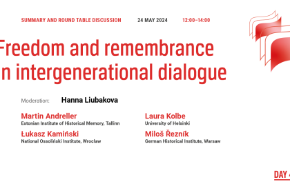 cover image of Round table discussion on Freedom and Remembrance in the intergenerational dialogue | 12th European Remembrance Symposium