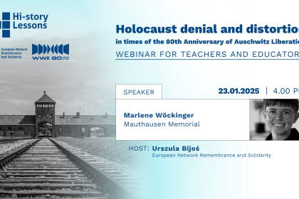 cover image of Webinar: Holocaust denial and distortion in times of the 80th Anniversary of Auschwitz Liberation