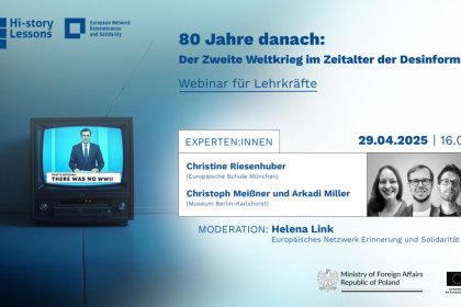 cover image of Webinar: 80 Jahre danach: Der Zweite Weltkrieg im Zeitalter der Desinformation