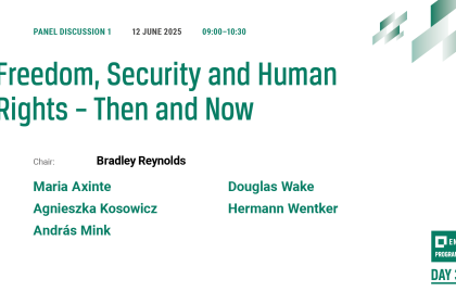 cover image of Discussion: Freedom, Security and Human Rights – Then and Now | 13th European Remembrance Symposium
