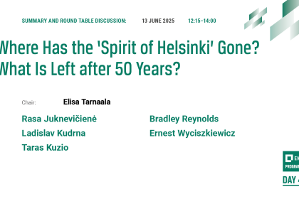 cover image of Where Has the ‘Spirit of Helsinki’ Gone?  | 13th European Remembrance Symposium