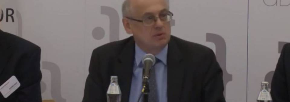 Photo of the publication Zdzisław Krasnodębskis comments during the European Remembrance Symposium in Vienna