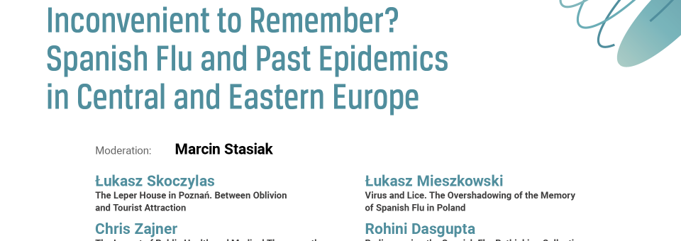 Photo of the publication Inconvenient to Remember? Spanish Flu and Past Epidemics in Central and Eastern Europe. | 13th Genealogies of Memory