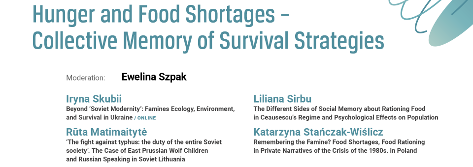 Photo of the publication Hunger and Food Shortages - Collective Memory of Survival Strategies | 13th Genealogies of Memory
