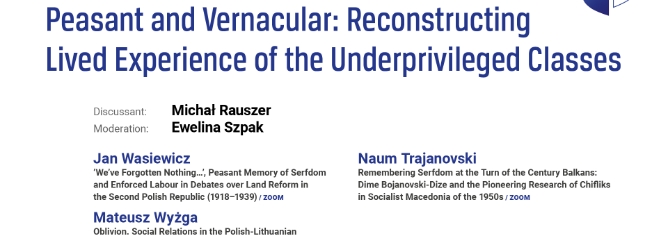 Photo of the publication “Peasant and Vernacular: Reconstructing Lived Experience of the Underprivileged Classes” Panel | 14th Genealogies of Memory