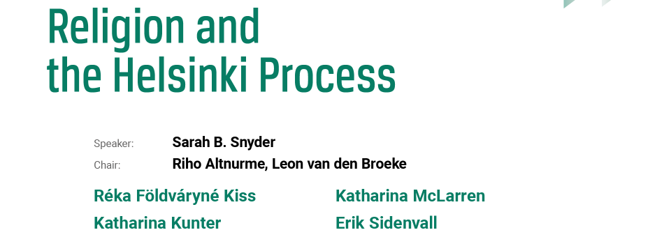 Photo of the publication Panel: Religion and the Helsinki Process | 13th European Remembrance Symposium