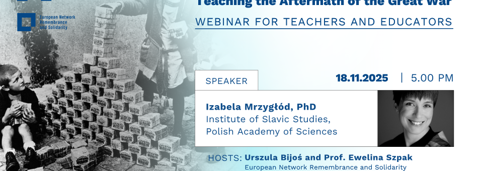Photo of the publication Webinar: New Borders, New Orders: Teaching the Aftermath of the Great War