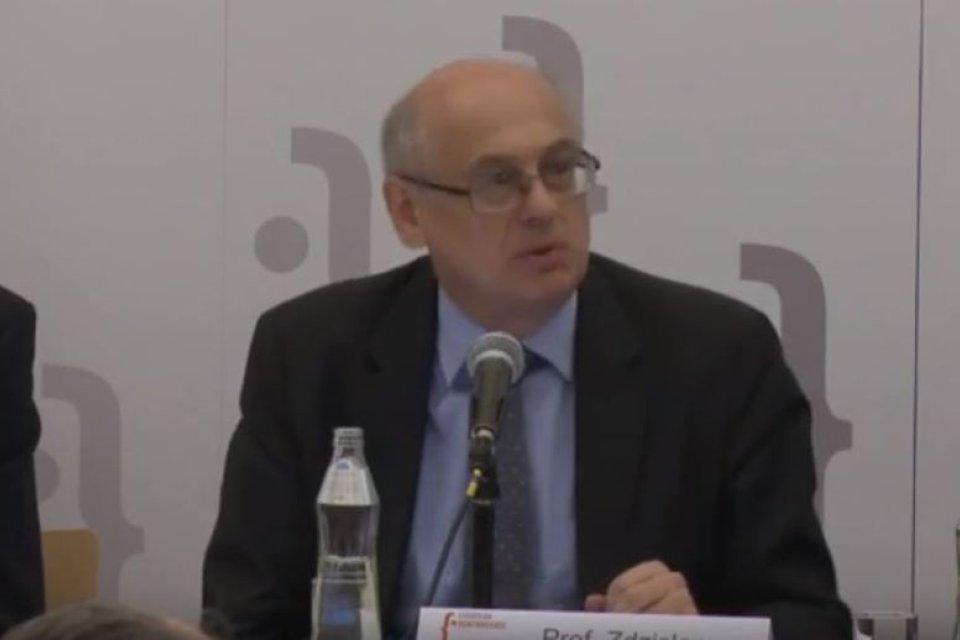 Photo of the publication Zdzisław Krasnodębskis comments during the European Remembrance Symposium in Vienna
