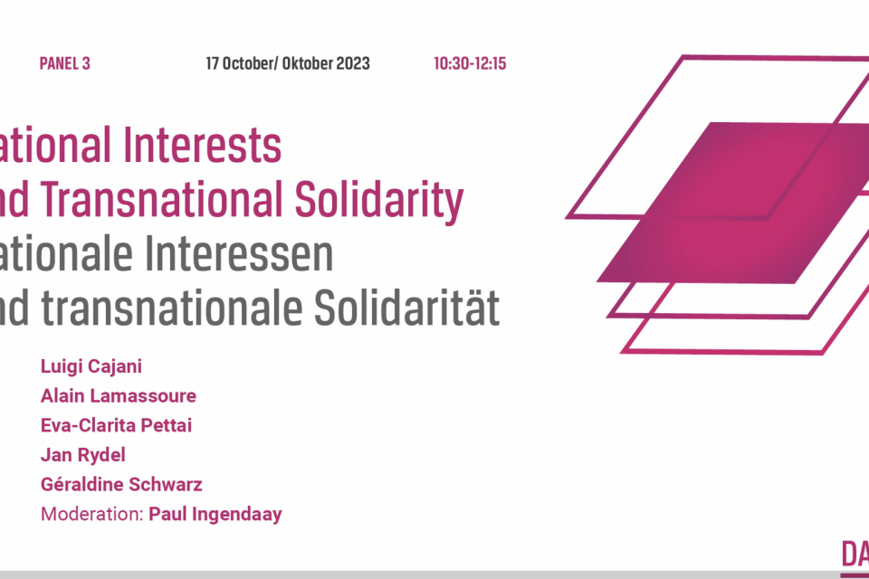 Photo of the publication Panel 3: ‘National Interests and Transnational Solidarity’