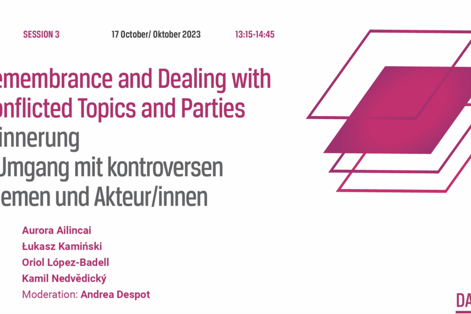 Photo of the publication Session 3: ‘Remembrance and Dealing with Conflicted Topics and Parties’