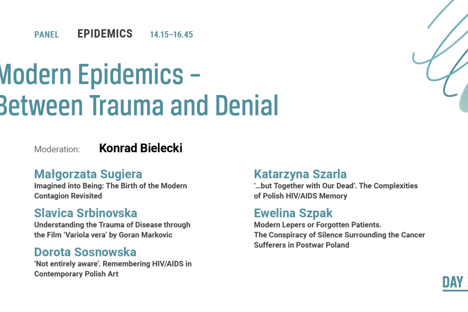 Photo of the publication Modern Epidemics - Between Trauma and Denial | 13th Genealogies of Memory