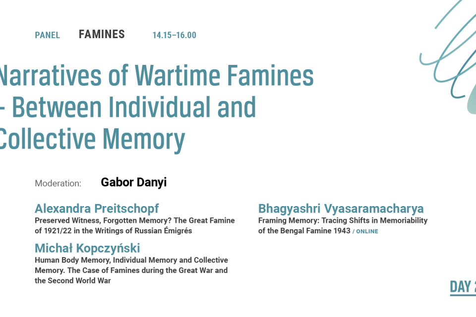 Photo of the publication Narratives of Wartime Famines - Between Individual and Collective Memory | 13th Genealogies of Memory