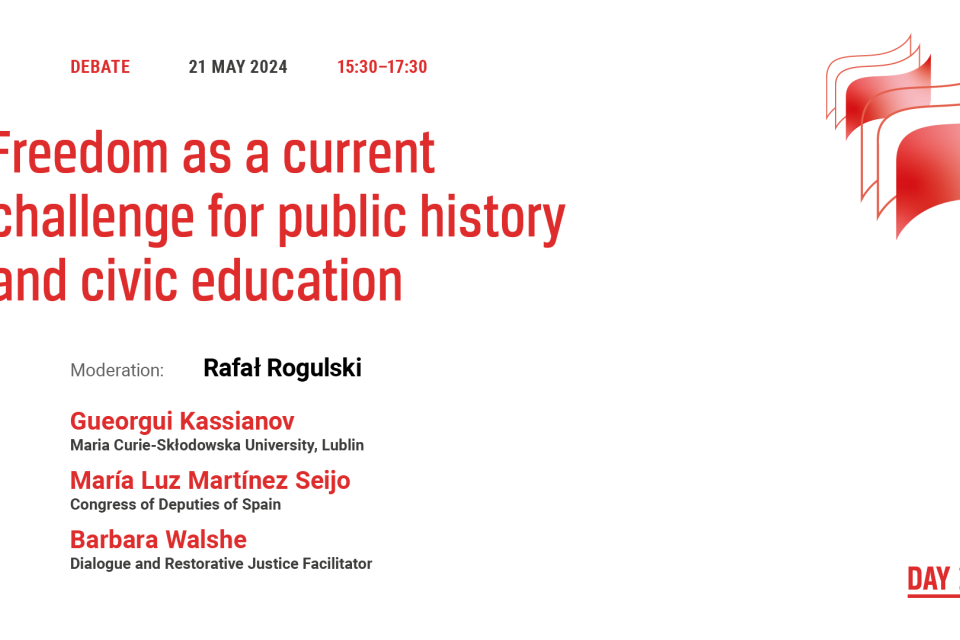 Photo of the publication Debate on ”Freedom as a current challenge for public history and civic education” | 12th European Remembrance Symposium