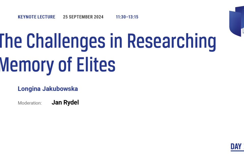 Photo of the publication Keynote Lecture: “The Challenges in Researching Memory of Elites” | 14th Genealogies of Memory