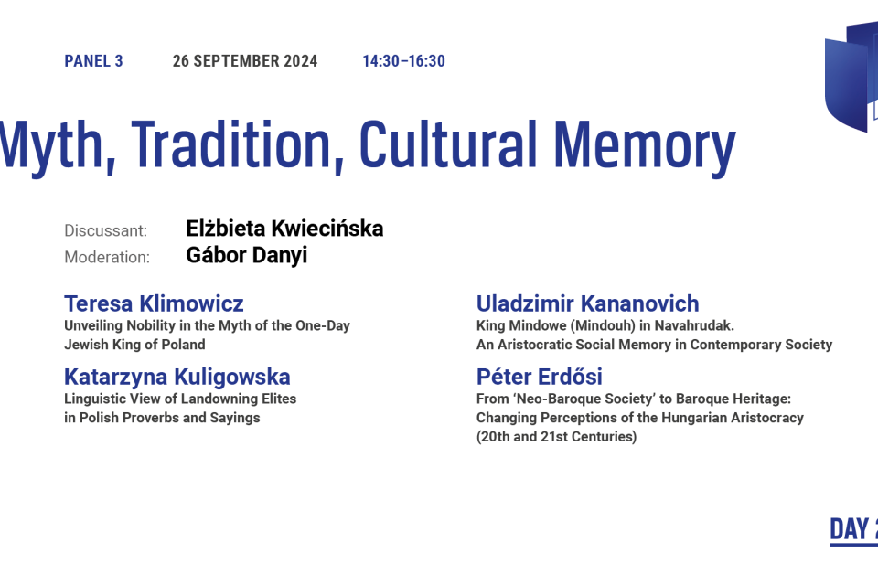 Photo of the publication “Myth, Tradition, Cultural Memory” Panel | 14th Genealogies of Memory