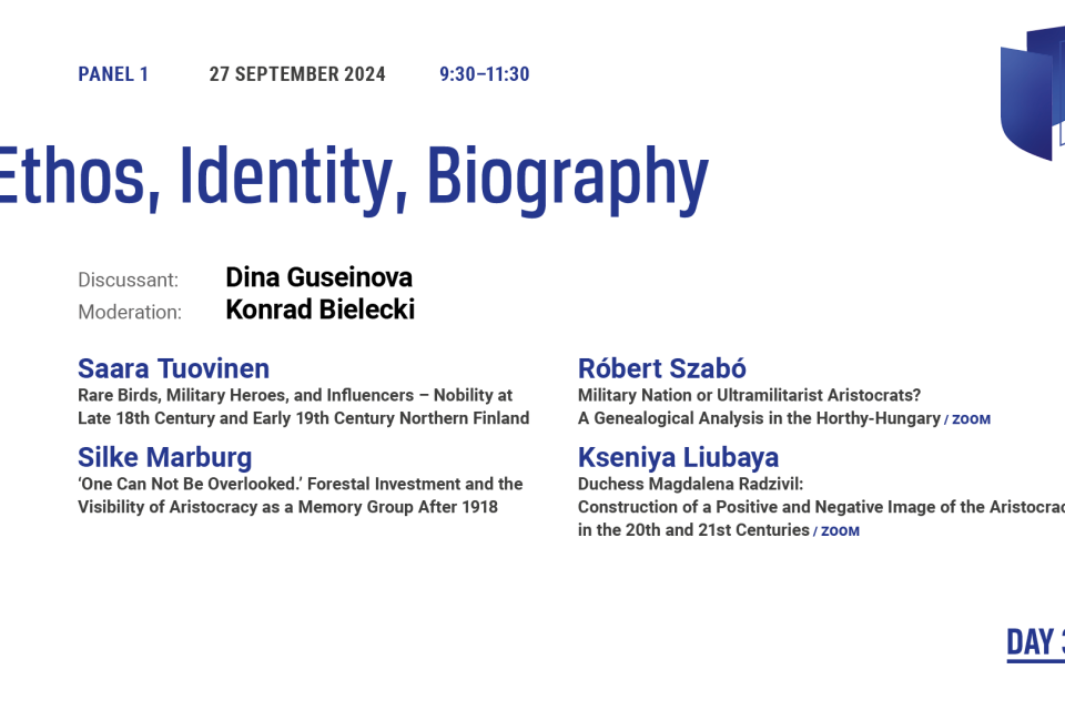 Photo of the publication “Ethos, Identity, Biography” Panel | 14th Genealogies of Memory