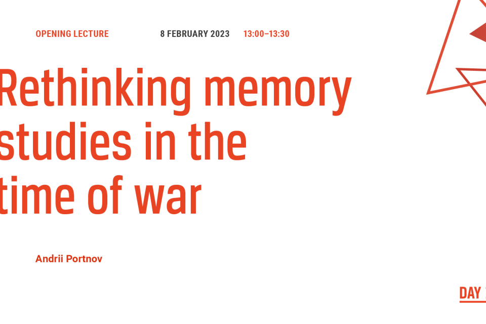 Photo of the publication Introduction and Opening Lecture: “Rethinking memory studies in the time of war”