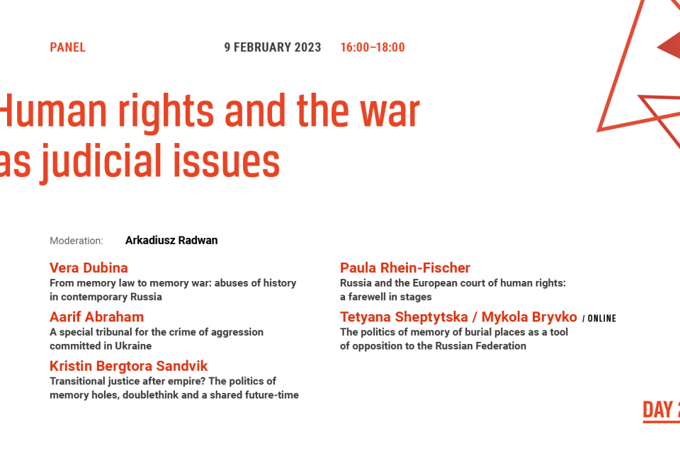 Photo of the publication Human rights and the war as judicial issues