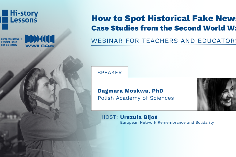 Photo of the publication Webinar: How to Spot Historical Fake News? Case Studies from the Second World War
