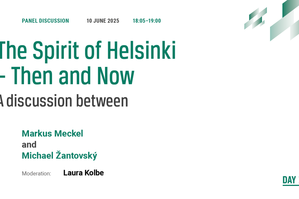 Photo of the publication Panel Discussion: The Spirit of Helsinki – Then and Now | 13th European Remembrance Symposium