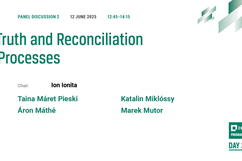 Photo of the publication Discussion: Truth and Reconciliation Processes | 13th European Remembrance Symposium