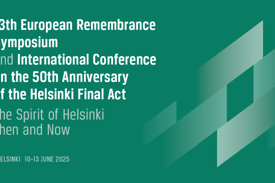 Photo of the publication 13th European Remembrance Symposium | 10—13 June 2025, Helsinki, Finland