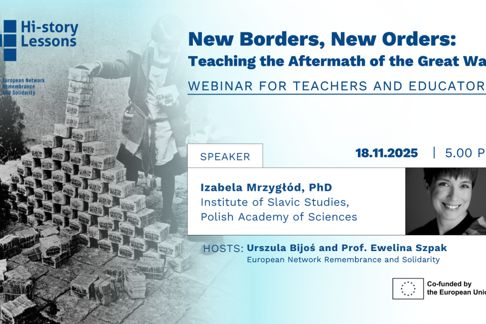 Photo of the publication Webinar: New Borders, New Orders: Teaching the Aftermath of the Great War