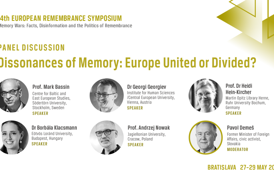 Photo of the publication Panel: Dissonances of Memory – Europe United or Divided? | 14th European Remembrance Symposium