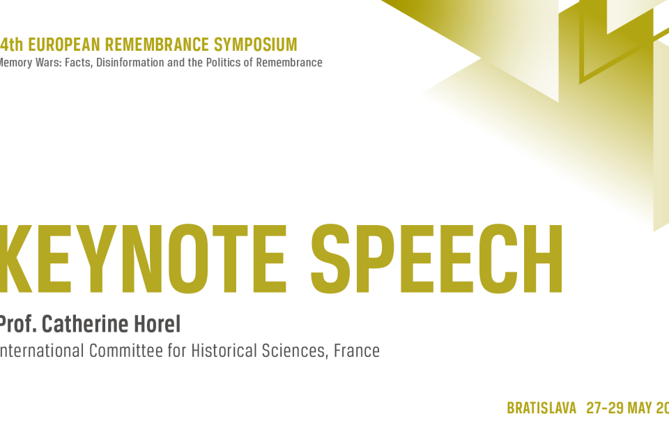 Photo of the publication Keynote Speech by Prof. Catherine Horel | 14th European Remembrance Symposium