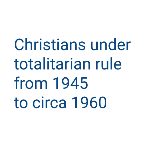 logo of Christians under totalitarian rule from 1945 to circa 1960 project