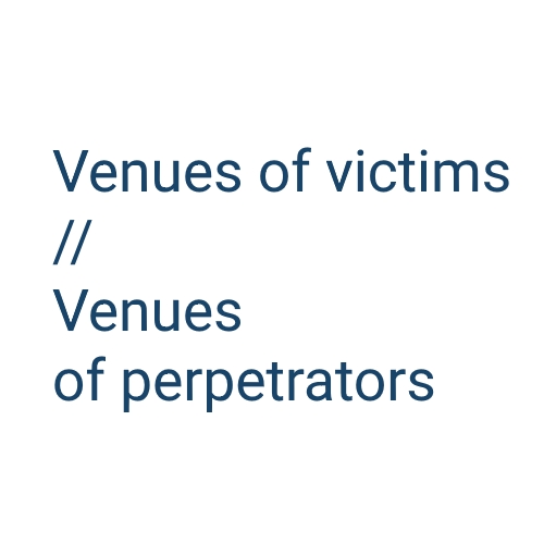 logo of the Venues of victims // Venues of perpetrators project
