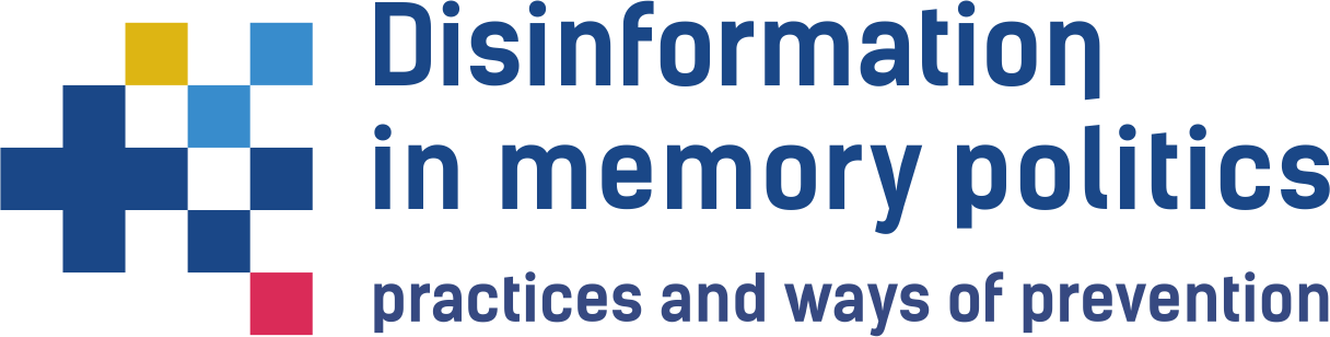 logo of the Disinformation in Memory Politics:  Practices and Ways of Prevention project