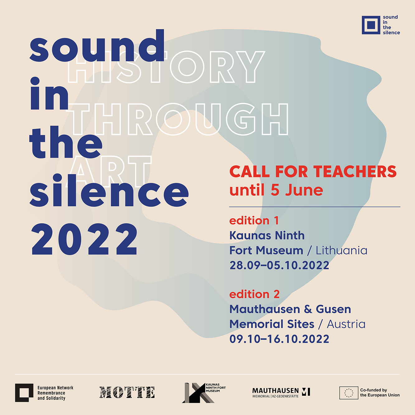 Call for teachers! Registration for Sound in the Silence is now open