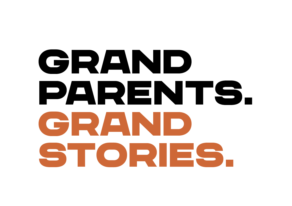 logo of Grandparents. Grand stories. project