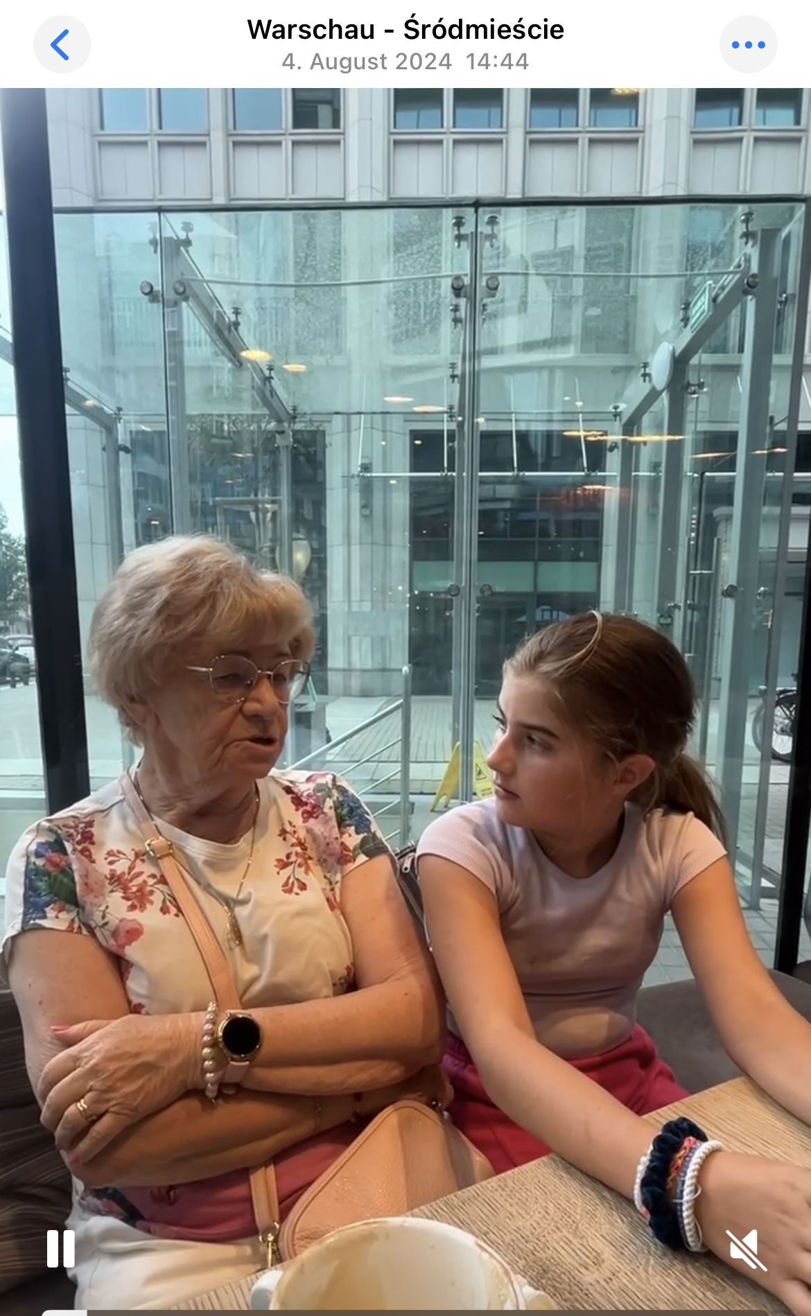 Me with Grandma in the café