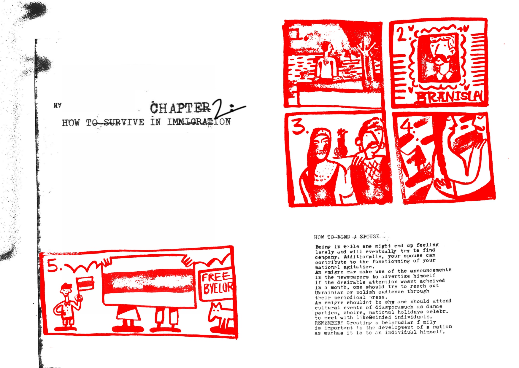 Interior page from zine