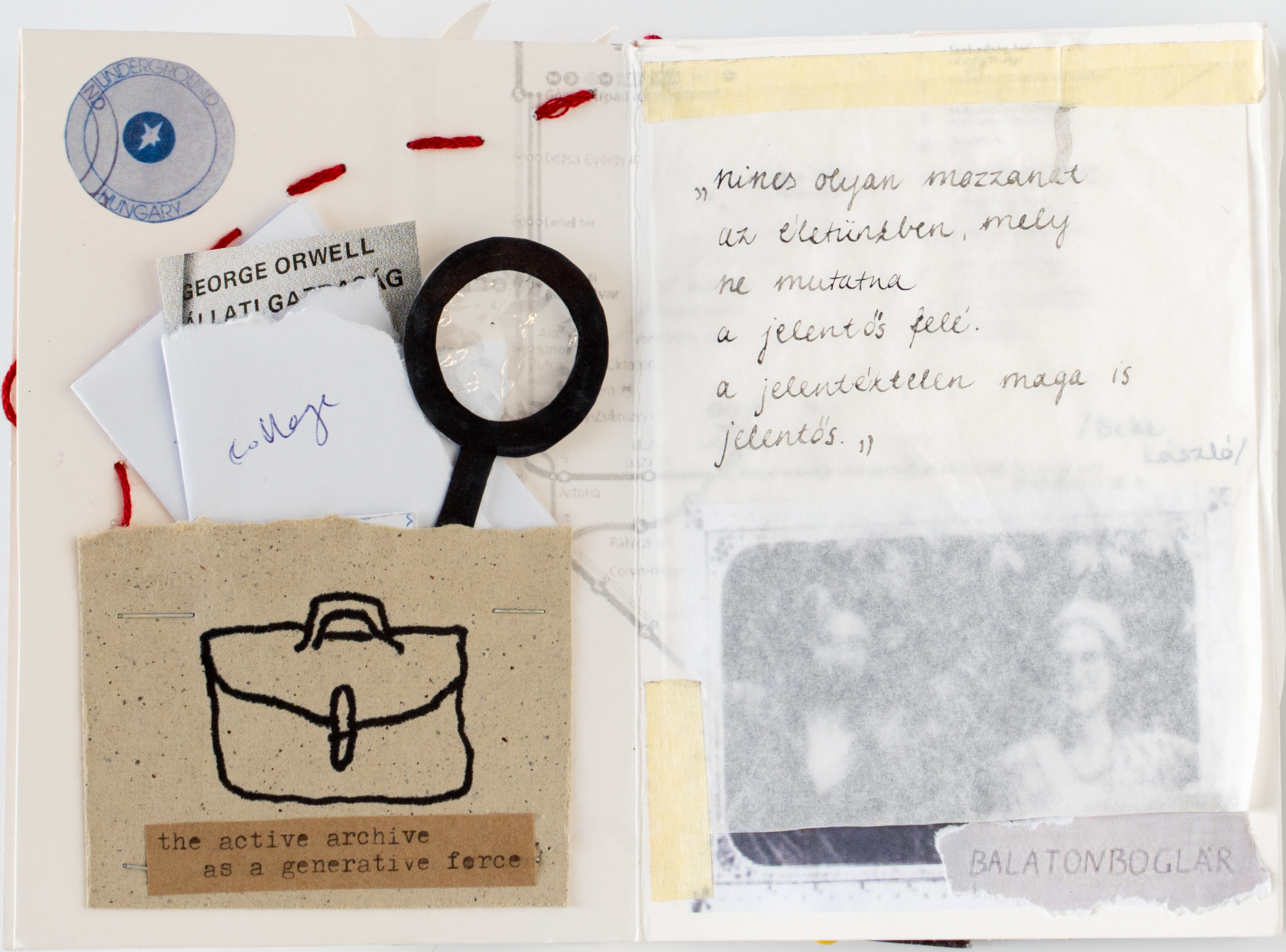 Interior page from zine