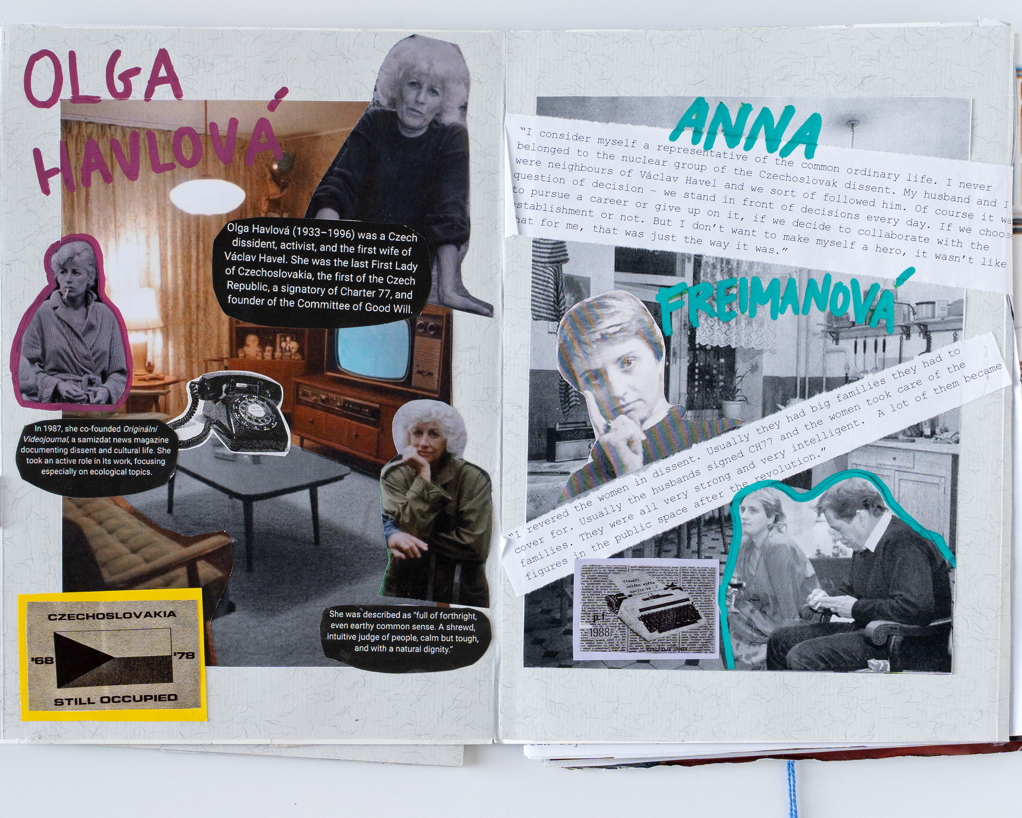 Interior page from zine