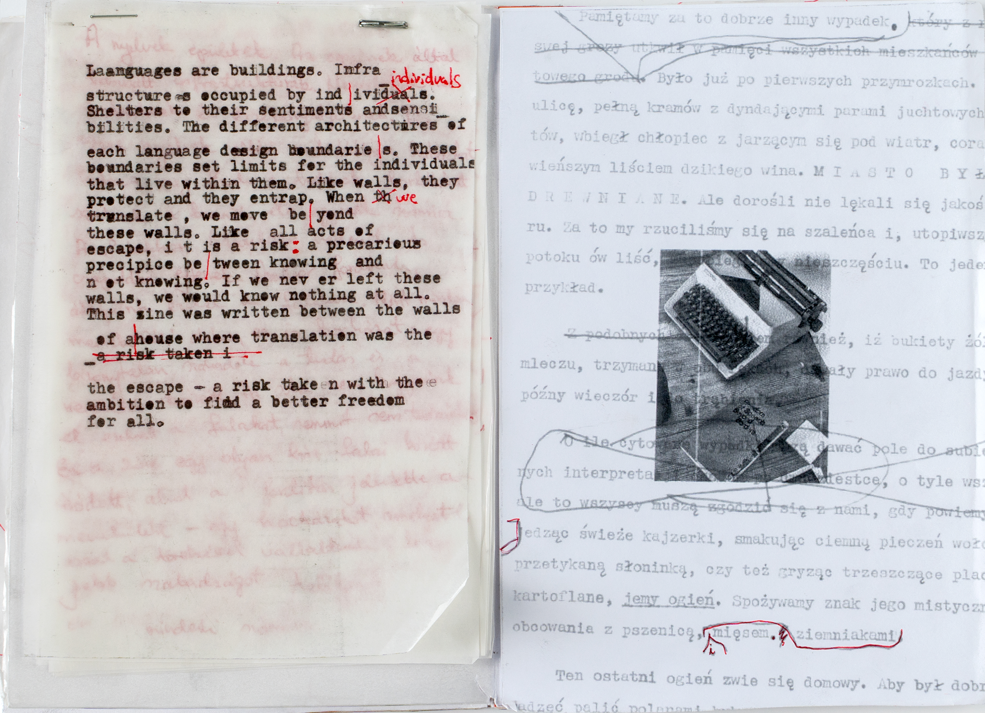 Interior page from zine