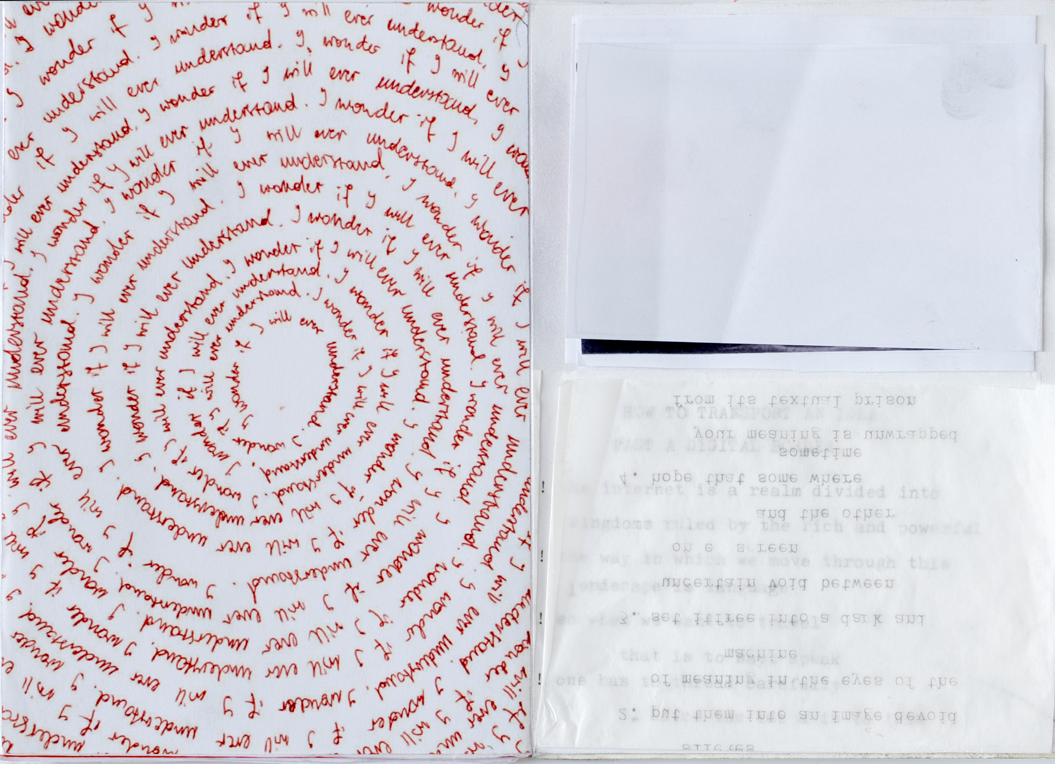 Interior page from zine